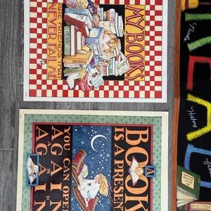 VINTAGE READ POSTERS. 3. Laminated